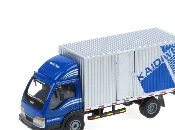 凯迪威625031合金工程车模型1:50厢式车全密封运输货车邮政车盒装